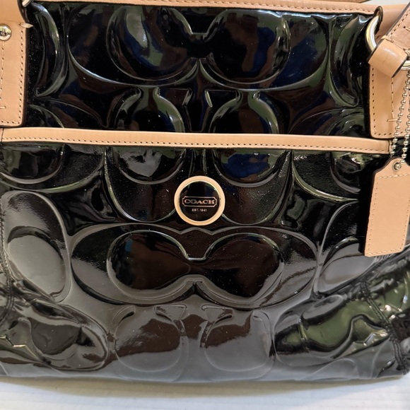 Coach Peyton Embossed Signature C Patent Leather Tote Bag - Picture 2 of 15